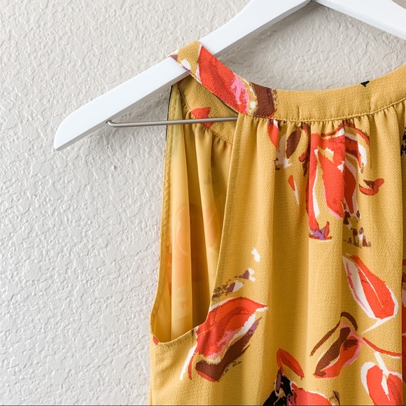 C & E Marigold Yellow Floral Dress - Picture 4 of 6